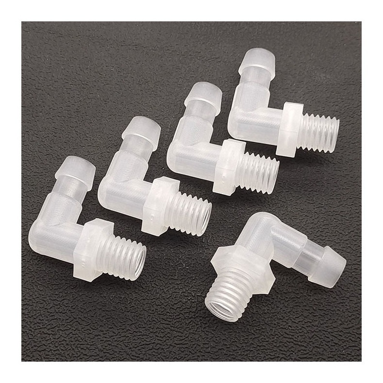 90 ELBOW Plastic Hose Barb Fitting Elbow 10mm Barb x M12 Splicer Mender Union Adapter Hose Fitting