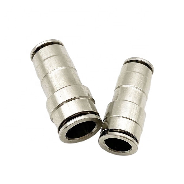 8mm to 6mm metal PG reduce air Quick Connect Push Lock Fittings Pneumatic Tube connect fitting