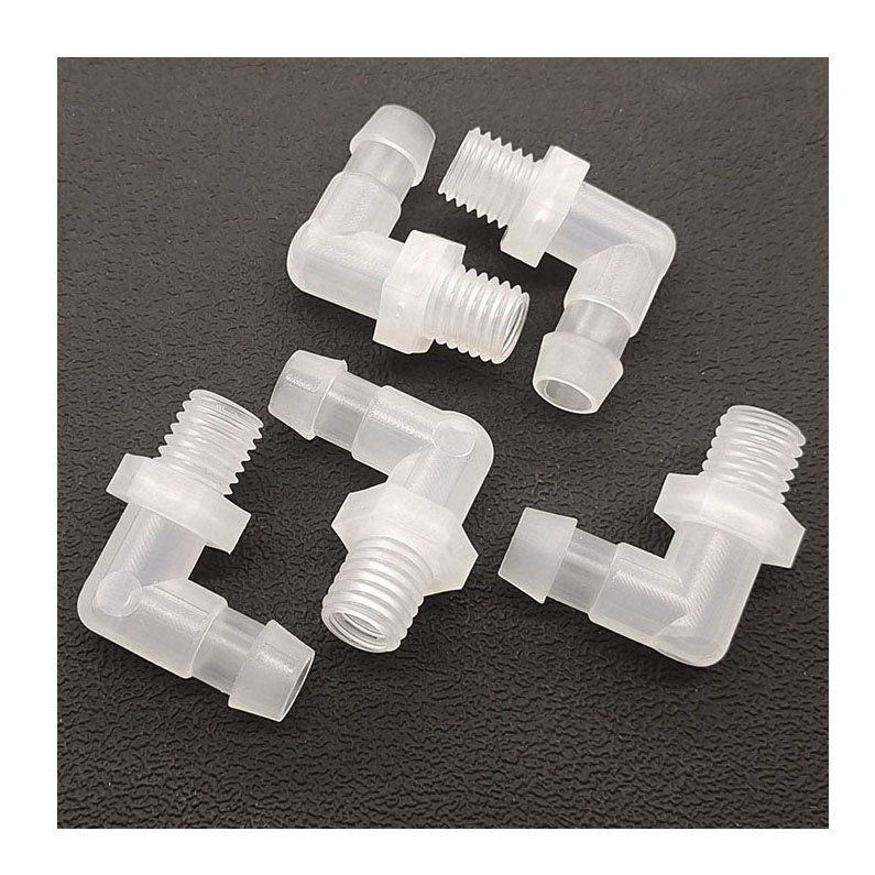 90 ELBOW Plastic Hose Barb Fitting Elbow 10mm Barb x M12 Splicer Mender Union Adapter Hose Fitting