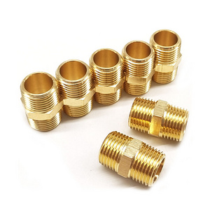 Universal nipple connection 1/4 NPT male brass thread fittings