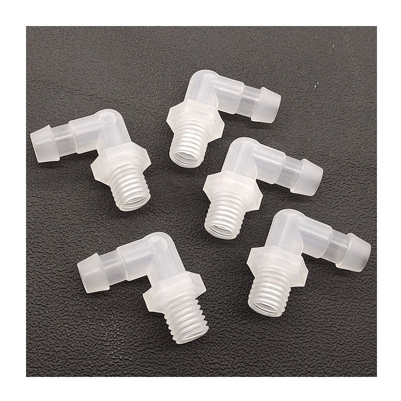 90 ELBOW Plastic Hose Barb Fitting Elbow 10mm Barb x M12 Splicer Mender Union Adapter Hose Fitting