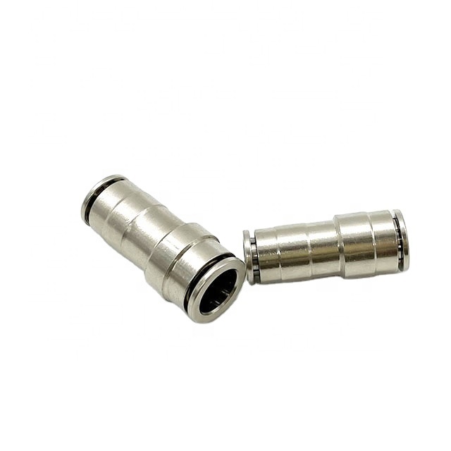 8mm to 6mm metal PG reduce air Quick Connect Push Lock Fittings Pneumatic Tube connect fitting