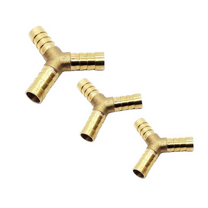 6mm 8mm 10mm Brass brabs fittings Y Hose Joiner Barbed Splitter Connector