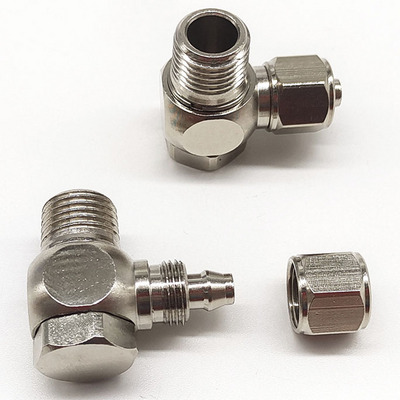 PH 1/4 Male Brass Elbow Threaded L Type Swivel Air Fitting Pneumatic Push in Fitting