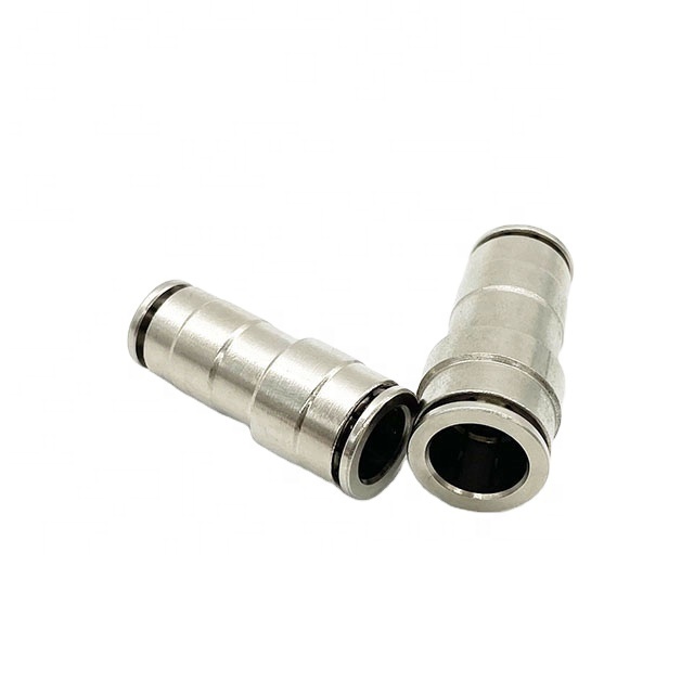 8mm to 6mm metal PG reduce air Quick Connect Push Lock Fittings Pneumatic Tube connect fitting