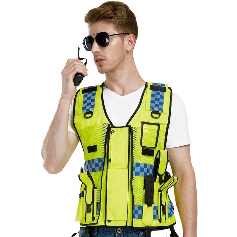 Reflective Vest Safety jackeet with High Visibility Reflective Strips Vest Reflective Breathable Cloth Safety Protective for man