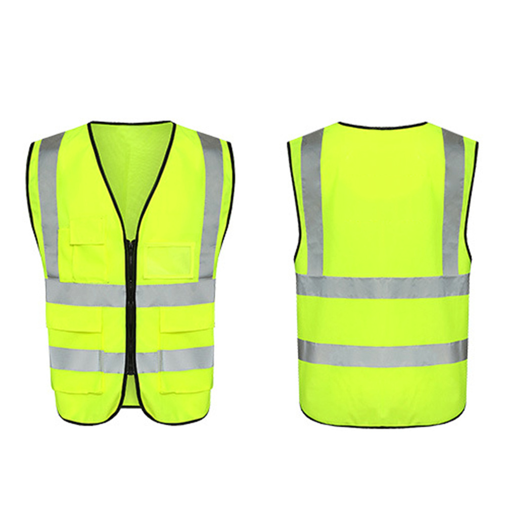 High Visibility Safety Vest for Men Women Construction Vest with Reflective Strips and Zipper Front Neon Blue X-Large