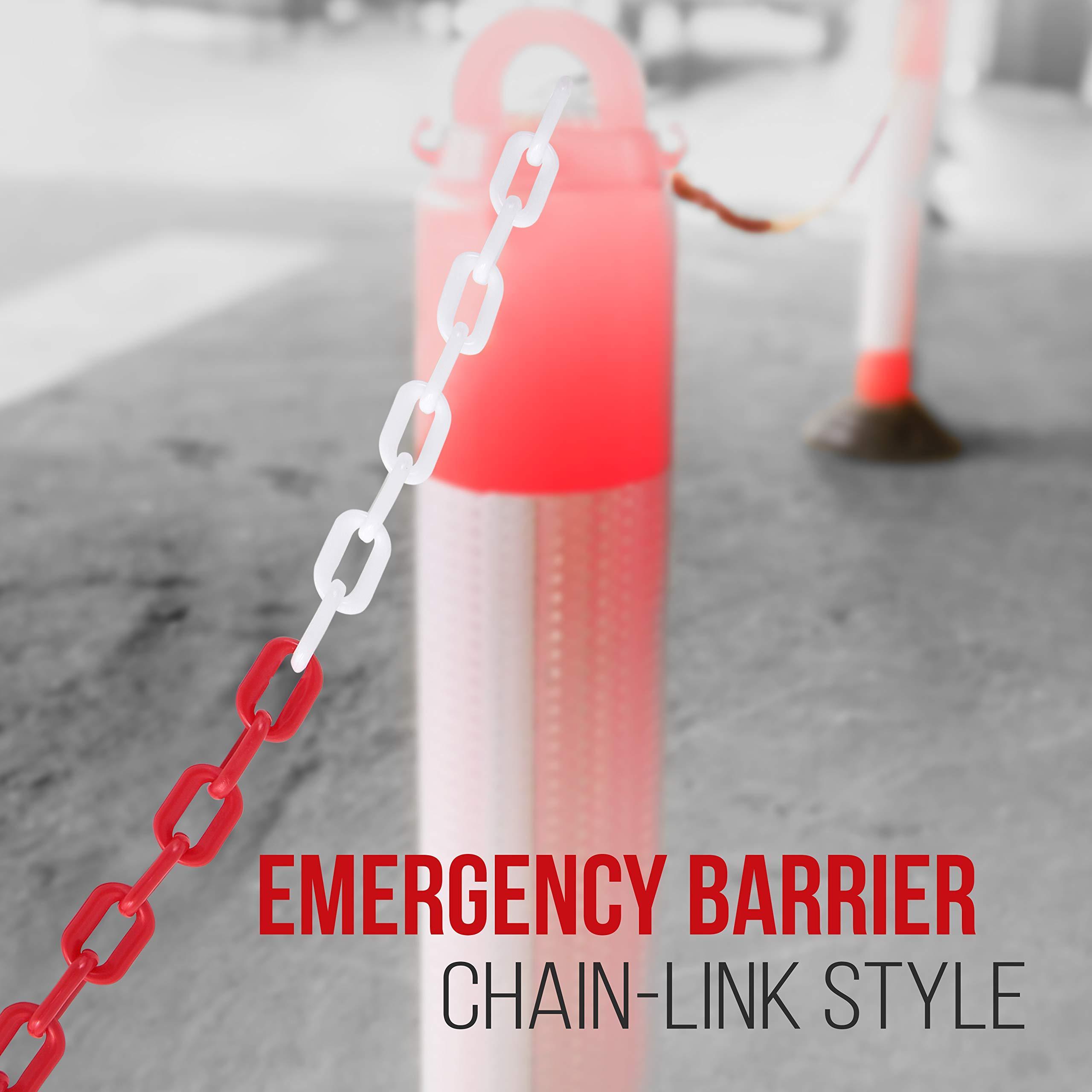 Safety Chain Plastic Chain Link Traffic Plastic Road cone isolation protection chain Guardrail protector parking barrier