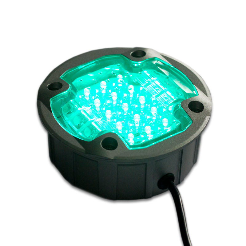 Round LED Light DC24V Aluminum Tunnel Guidance Road Marker Light Waterproof Led Road Studs Wired