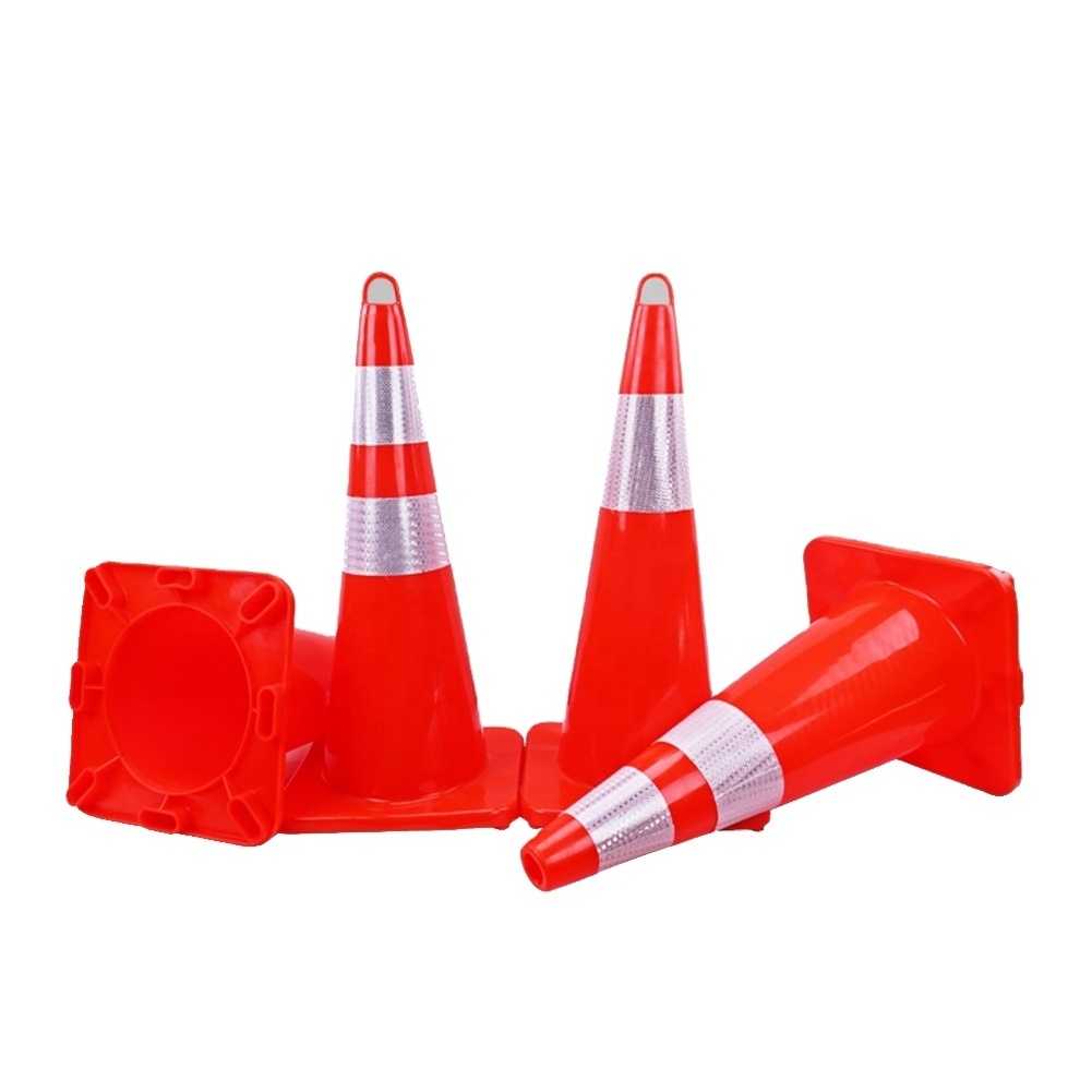 Safety Cones High Visibility PVC Orange Traffic Cones with Heavy-Duty Base and Used for Traffic Road Control