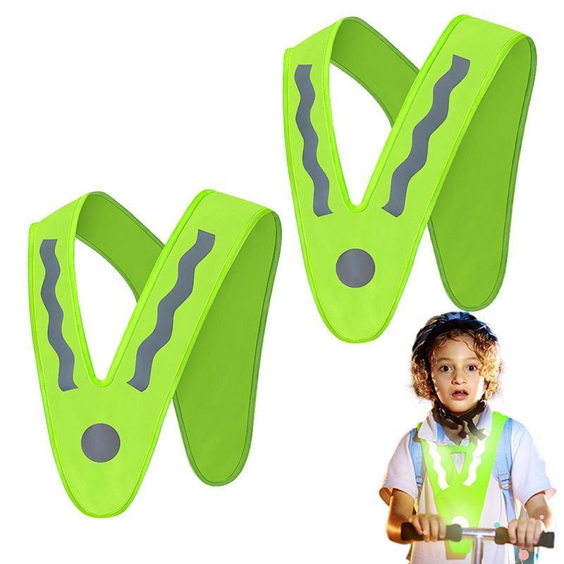 Children Reflective Shoulder Vest Kids Reflective Vest Yellow Bright Safety Kids High Visibility Vest Breathable Waistcoat