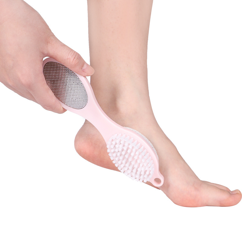 Callus Remover 4 in 1 Feet Pedicure Scrubber Exfoliator Tools with Foot Care plastic foot file Pumice Stone foot cleaner