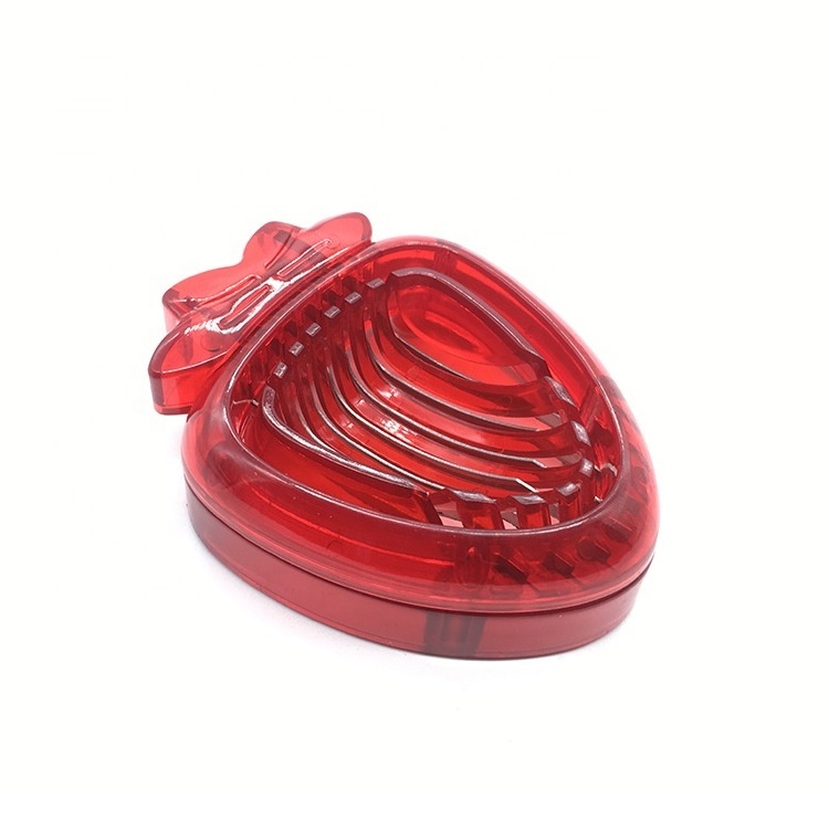 Strawberry Slicer Tool cutter Fruit Red Stainless Steel Portable Household Kitchen Gadgets Strawberry Chopper