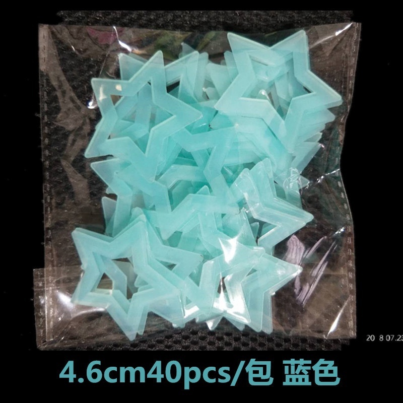 100 Pcs Stars Glow Wall Sticker Luminous Plastic Applique Home Bedroom Ceiling Decoration Gift