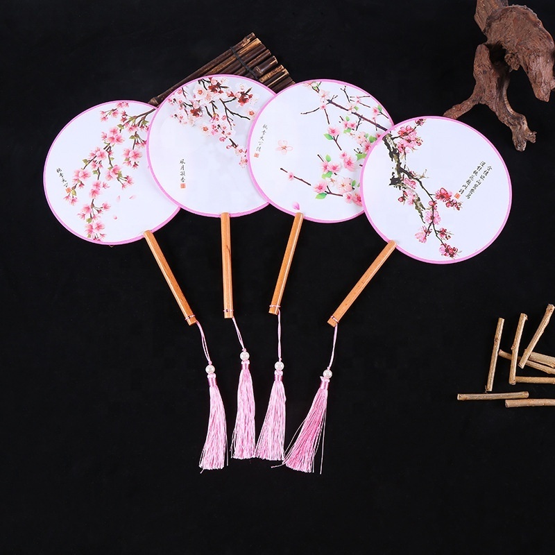 Chinese Traditional Ancient Translucent Silk Round Hand Held Fan