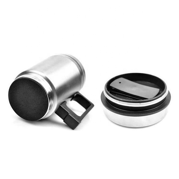 12V 24V 350ML + 150ML Stainless Steel Car Electric Kettle Coffee Tea Thermos Water Heating Travel Mug