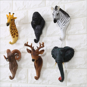 Retro Country Creative Vintage Decor Hook Cafe Bar Shop Wall Mounted 3D Animal