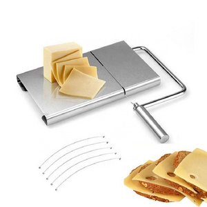 Kitchen Stainless Steel Cheese Slicer Cutter with Accurate Size Scale Wire