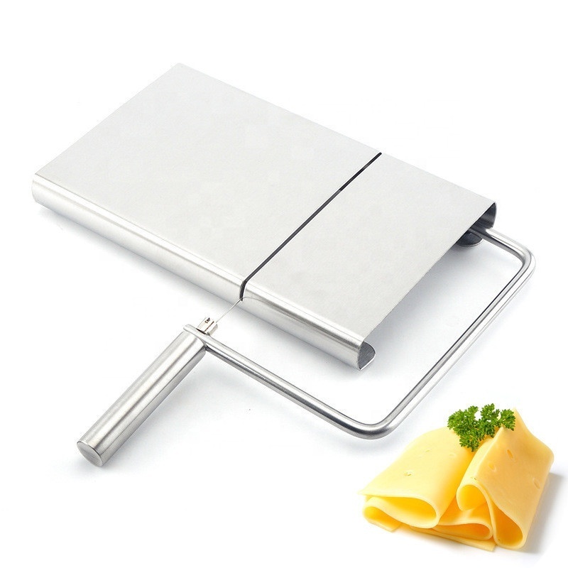 Kitchen Stainless Steel Cheese Slicer Cutter with Accurate Size Scale Wire