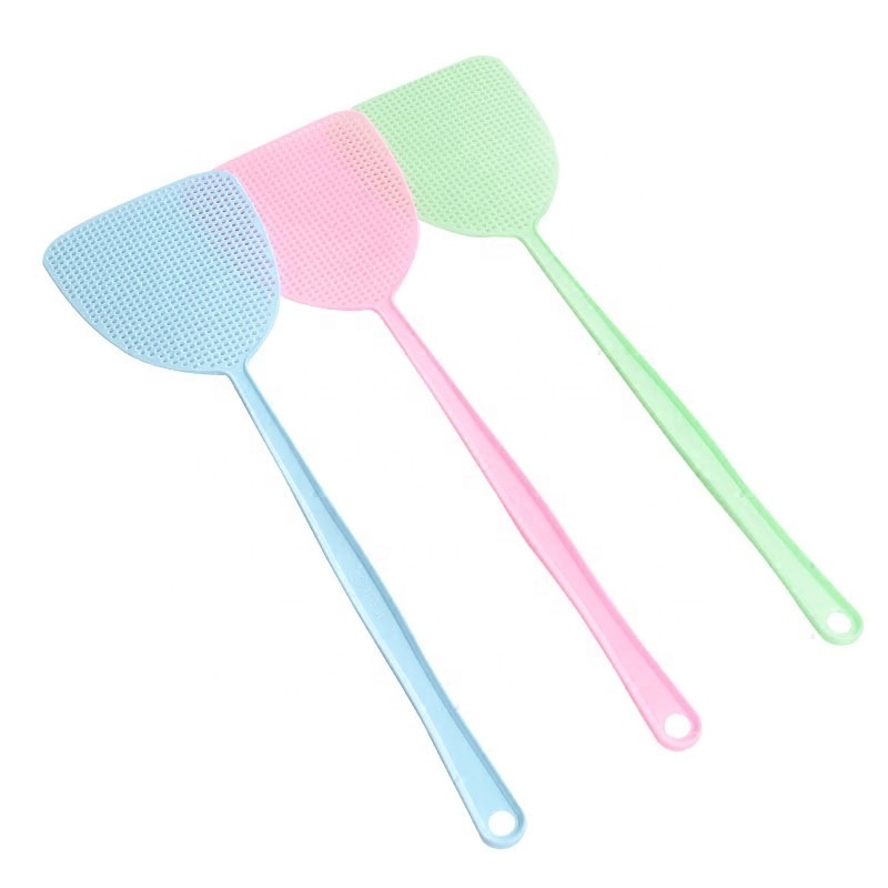 Colorful Plastic Fly Swatters Long Handle Manual Fly Swat Set