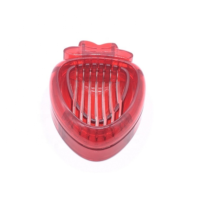 Strawberry Slicer Tool cutter Fruit Red Stainless Steel Portable Household Kitchen Gadgets Strawberry Chopper