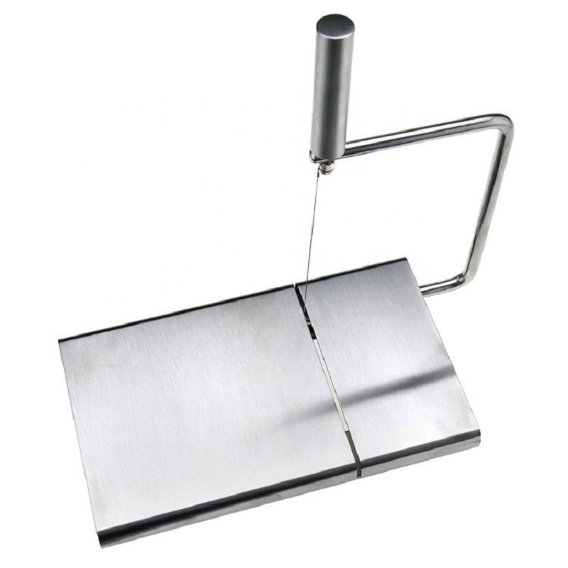 Kitchen Stainless Steel Cheese Slicer Cutter with Accurate Size Scale Wire