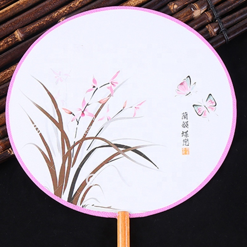 Chinese Traditional Ancient Translucent Silk Round Hand Held Fan