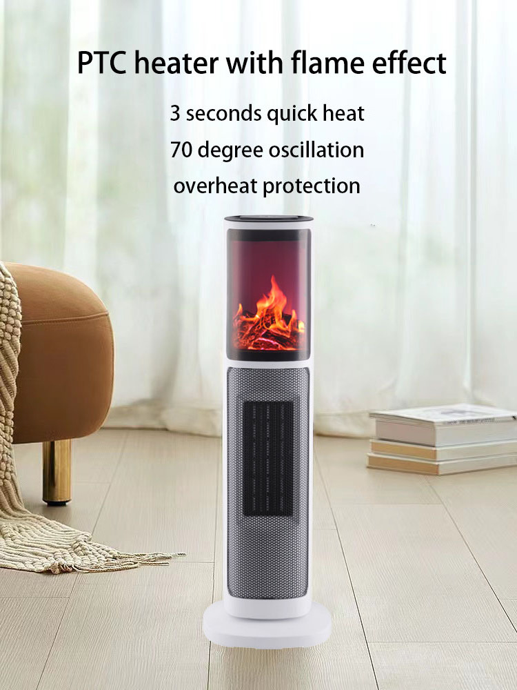 Bedroom Fireplace Tower Heater Overheat Protection Ceramic Ptc Electric Fan Heater Mini Room Air Fan Heater