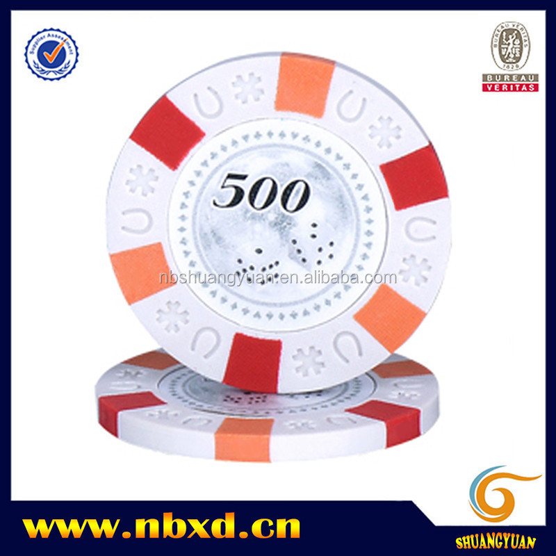 9.5g 3-Tone Pure Clay Horseshoe Design Poker Chip