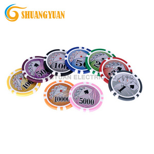 11.5g 8-Stripe Custom Plastic  Poker Chip With Custom Sticker