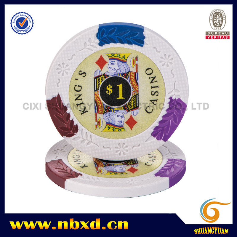 14g 4-Tone King's Casino Premium Clay Poker Chip With Custom Sticker