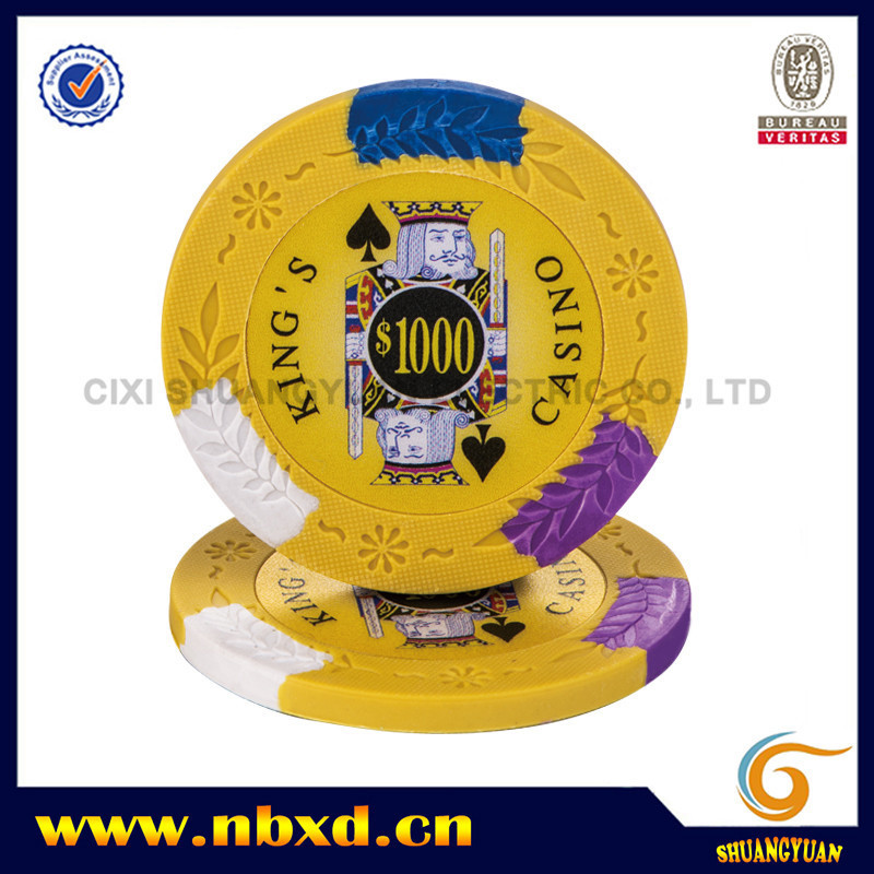 14g 4-Tone King's Casino Premium Clay Poker Chip With Custom Sticker