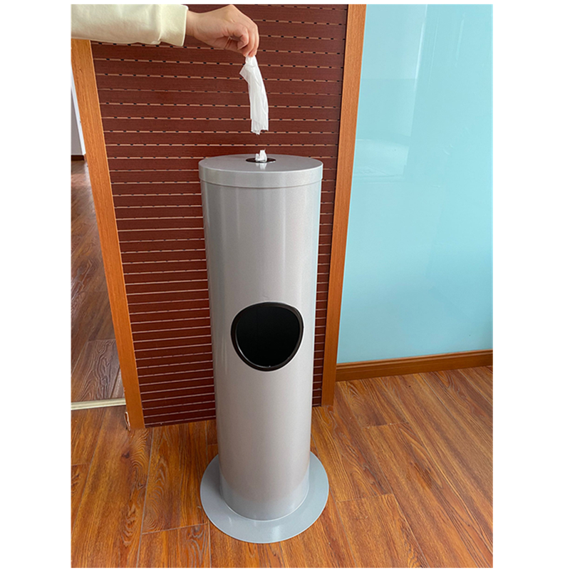 Stainless Steel Gym Wet Wipe Dispenser with Built-in Trash Can