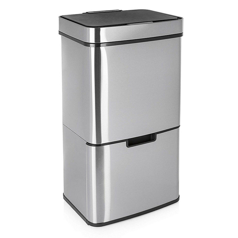 72L Grey Automatic Touchless Sensor Smart Stainless Steel Two Sortable waste bin trash can dustbin garbage bin 13gallon