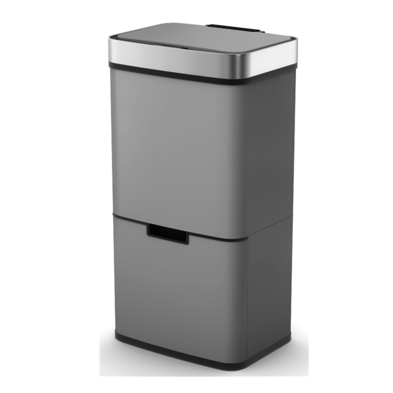 72L Grey Automatic Touchless Sensor Smart Stainless Steel Two Sortable waste bin trash can dustbin garbage bin 13gallon