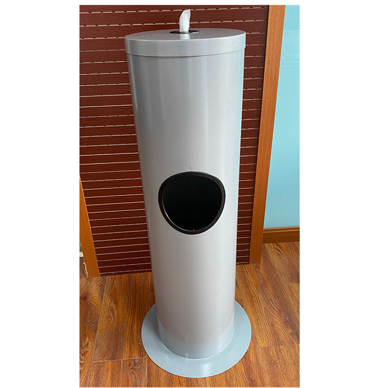 Stainless Steel Gym Wet Wipe Dispenser with Built-in Trash Can