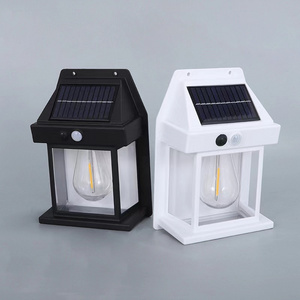 Solar Flood Lights Outdoor, Dusk to Dawn Motion Sensor Wall Lantern with 3 Modes, Decorative Wall Sconce