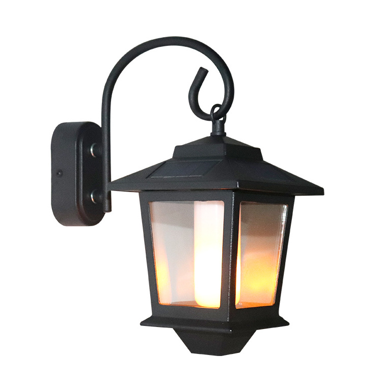 European style antique solar wall lights villa garden exterior lamp wall mounted  outdoor waterproof wall lantern