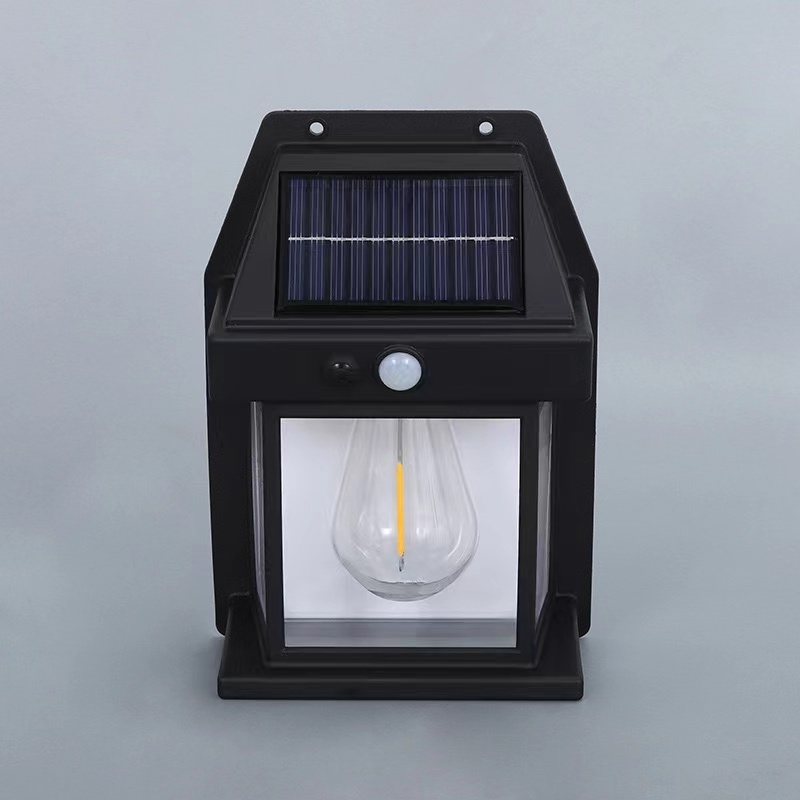 Solar Flood Lights Outdoor, Dusk to Dawn Motion Sensor Wall Lantern with 3 Modes, Decorative Wall Sconce