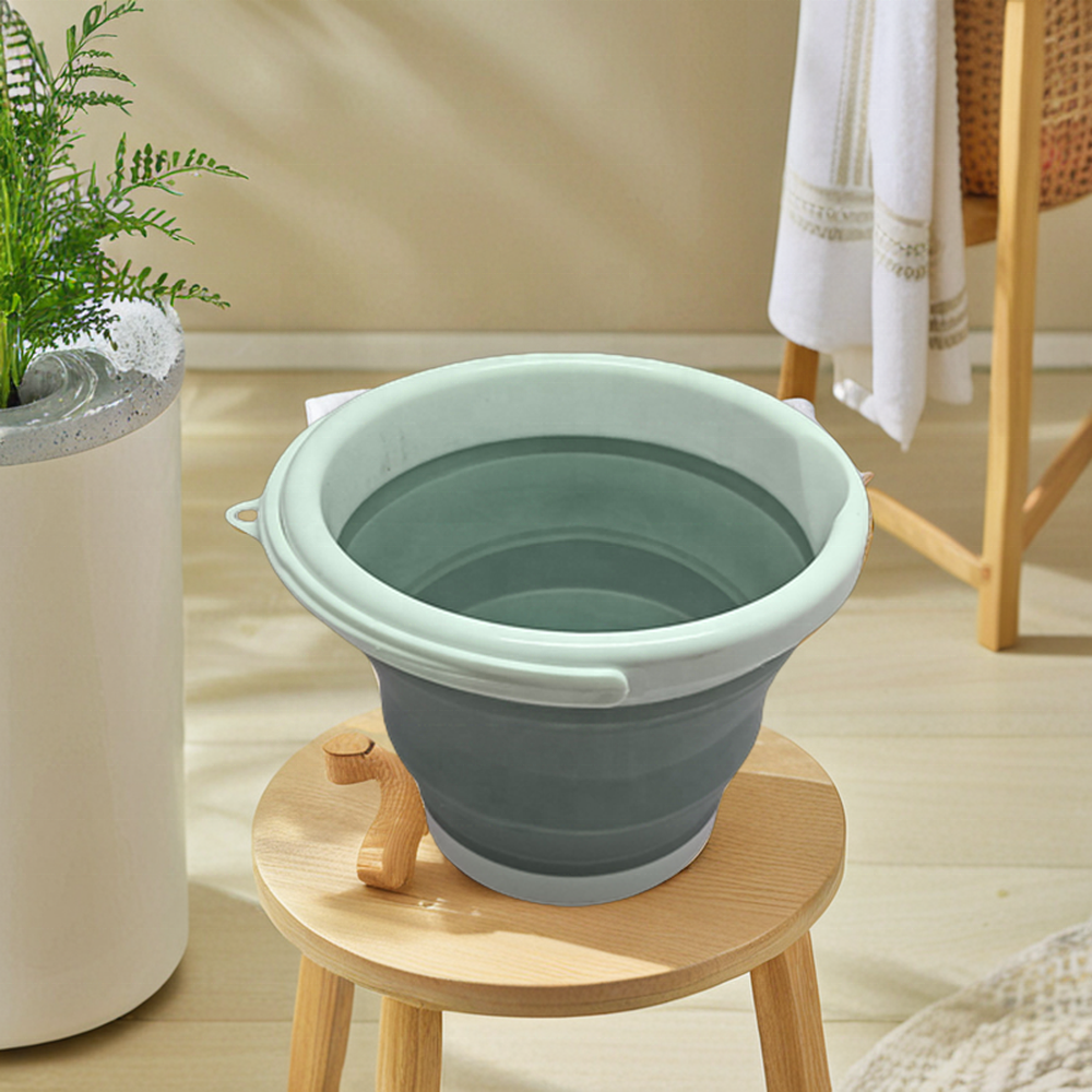 Hot Selling 5L Collapsible Silicone  Lightweight Wash bucket Convenient Foldable Plastic Bucket for Household Water Use