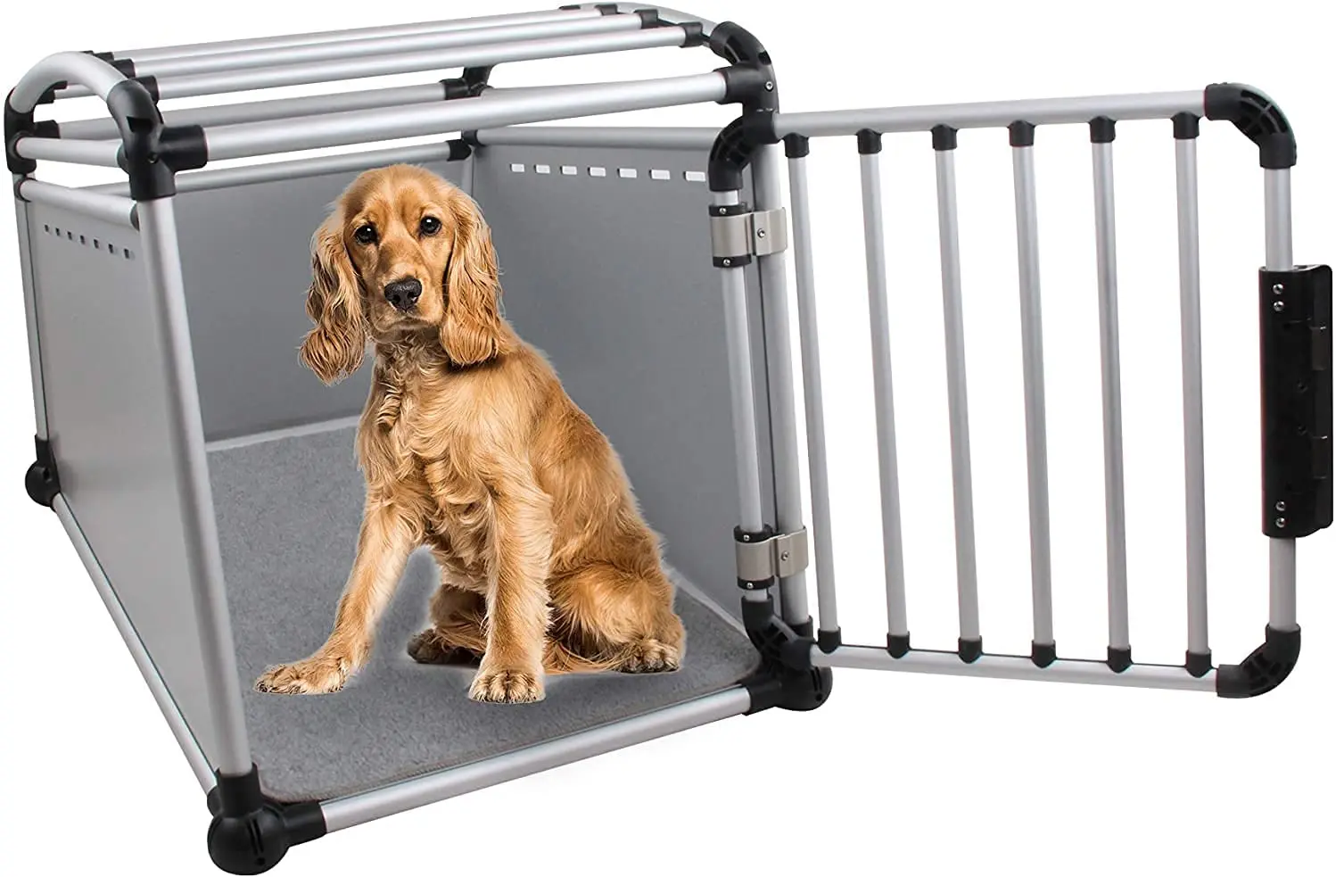 AFP Large Capacity Lightweight Foldable Dog Transport Box Cage Dog Aluminium Travel Crate Pet Carrier Crate For Outdoor Travel