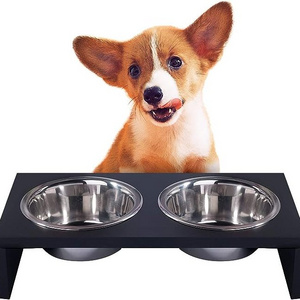 Pawise Custom Portable Different Capacity Deluxe Raised Pet Bowls & Slow Feeders Elevated Pet Dog Bowl With Stainless Steel