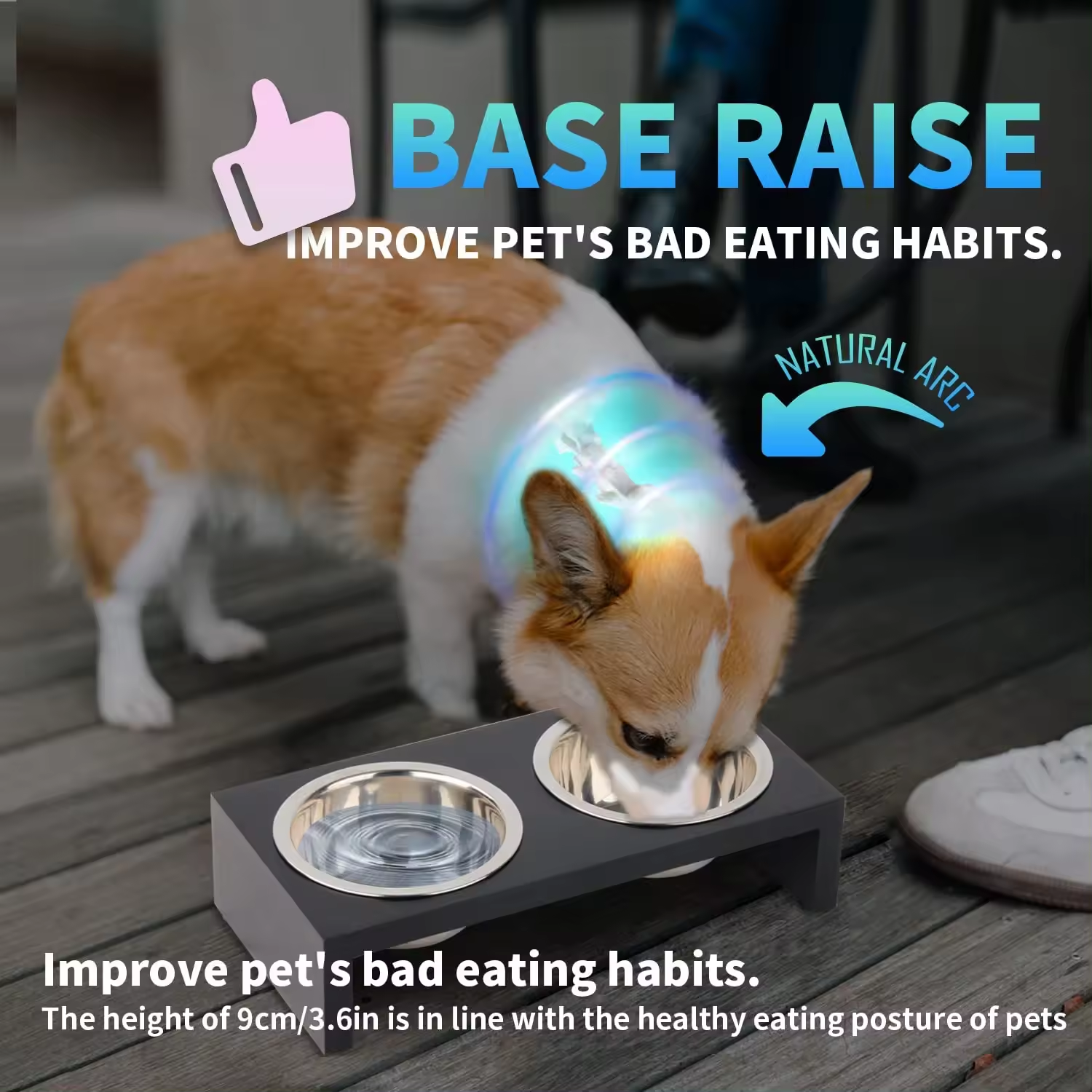 Pawise Custom Portable Different Capacity Deluxe Raised Pet Bowls & Slow Feeders Elevated Pet Dog Bowl With Stainless Steel