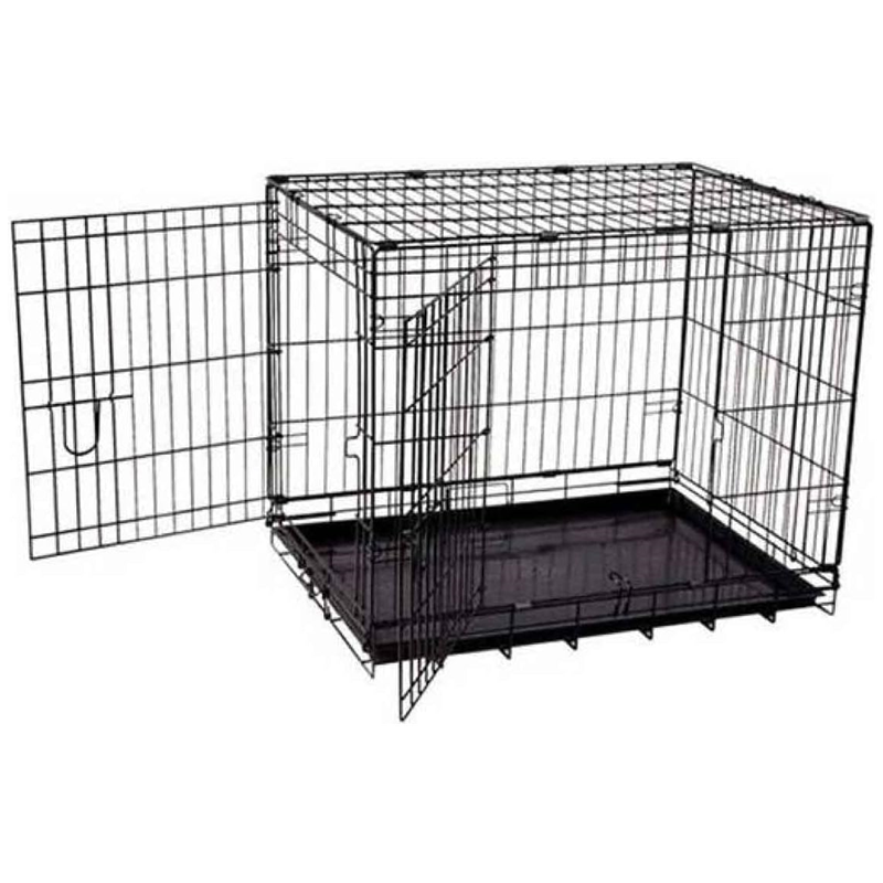 Pawise Heavy-Duty Extra Strength Portable Classic Wire Crate With Cam Lock 2 Way Doors Foldable Outdoor Durable Dog Kennels Cage