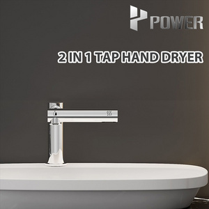 2 In1 Automatic Wash & Dry All In One Tap Hand Dryer Air Tap Stainless Steel Sensor Sink Basin Faucet With Hepa Filter