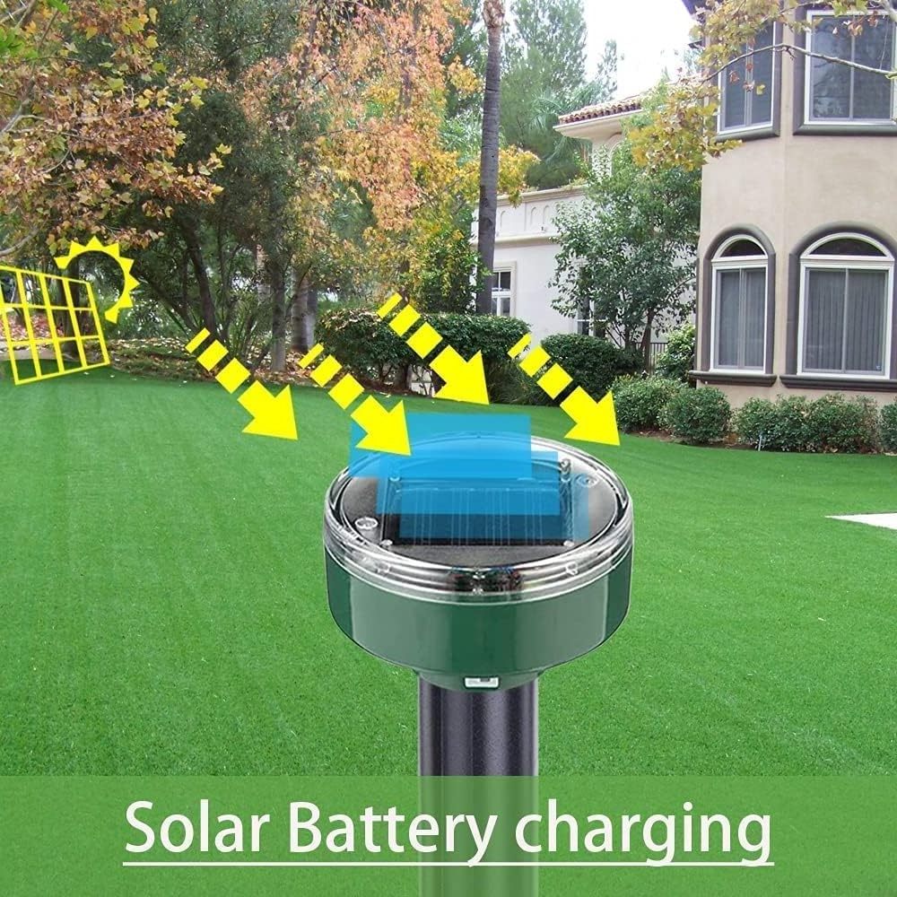 Outdoor Farm Waterproof Ultrasonic Solar Powered Animal Repeller Mouse Repeller Gopher Repellent Snake Rodent Spikes Chaser