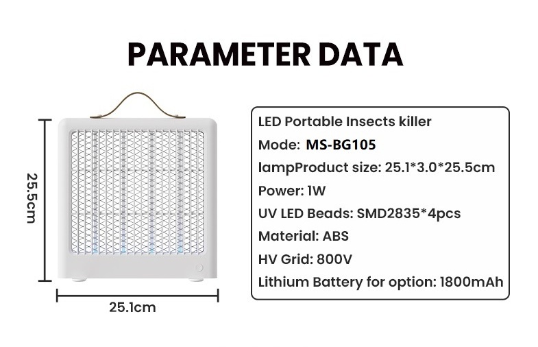 Electric Mosquito Killer Lamp by Dayoung USB Rechargeable Bug Zapper with LED UV Light for Indoor Use