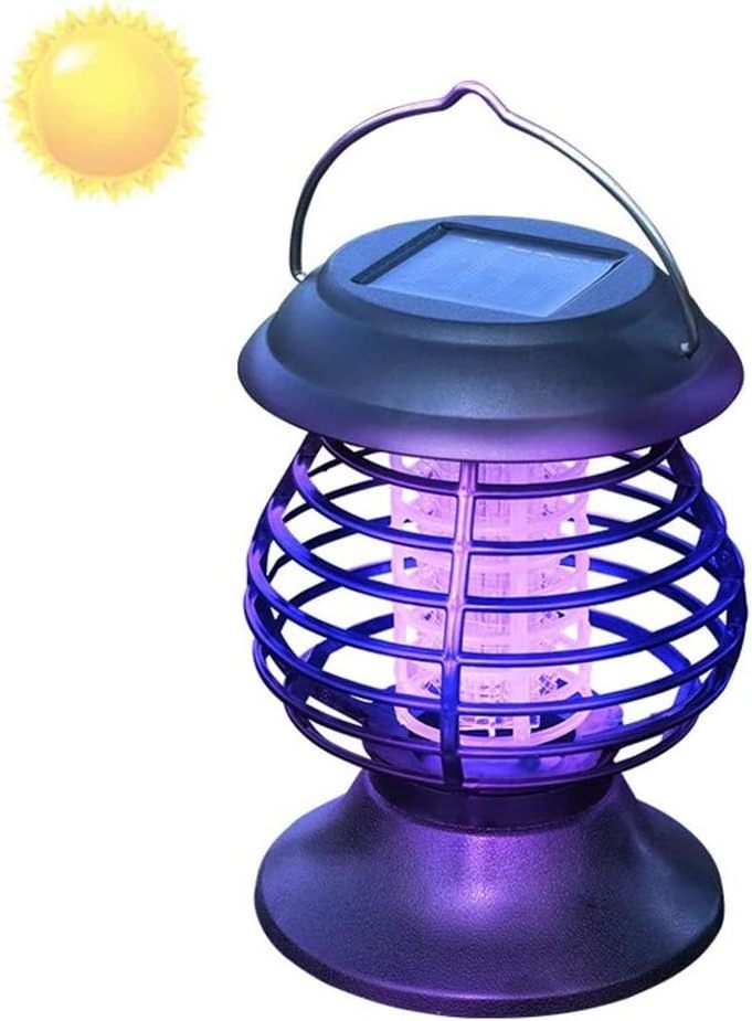 Solar Mosquito Killer Lamp, Hanging Portable Mosquito Repellent Insecticide Lamp Outdoor Waterproof Yard Solar Light for Outdoor