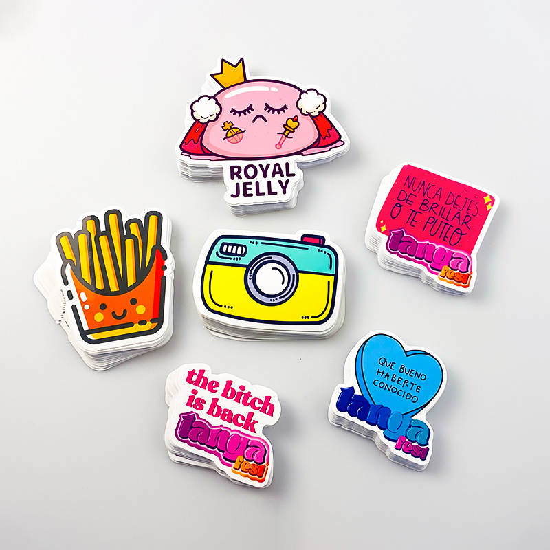 Custom Sticker Vinyl Die Cut Stickers Printing Adhesive Waterproof Company Cartoon PVC Logo Stickers