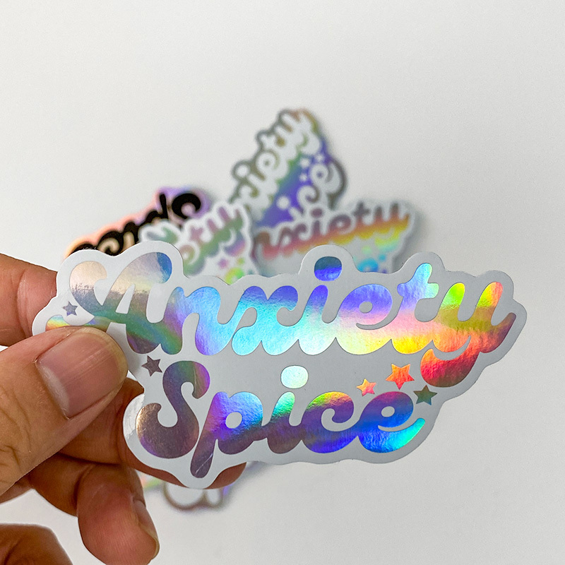 Custom Logo Adhesive Make Eco Laser Hologram Sticker Holographic Vinyl Sticker Printing